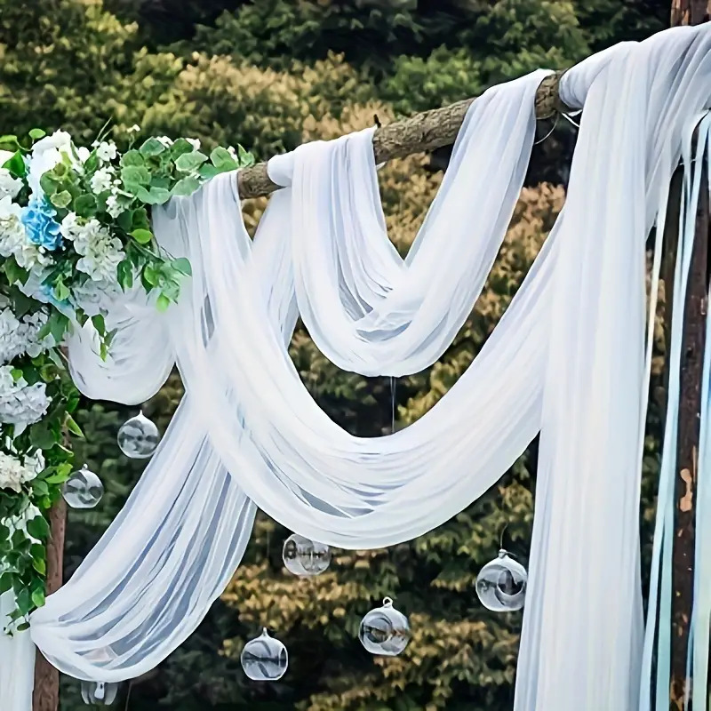 Chair Sash Organza - 5/10 м прозрачный кристалл свадебный тюль