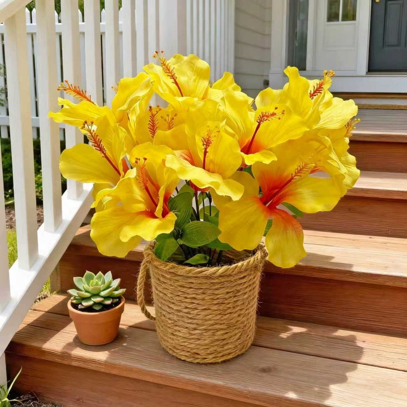 Centerpiece Vase Tall - 15 цветов = 3 букета искусственных