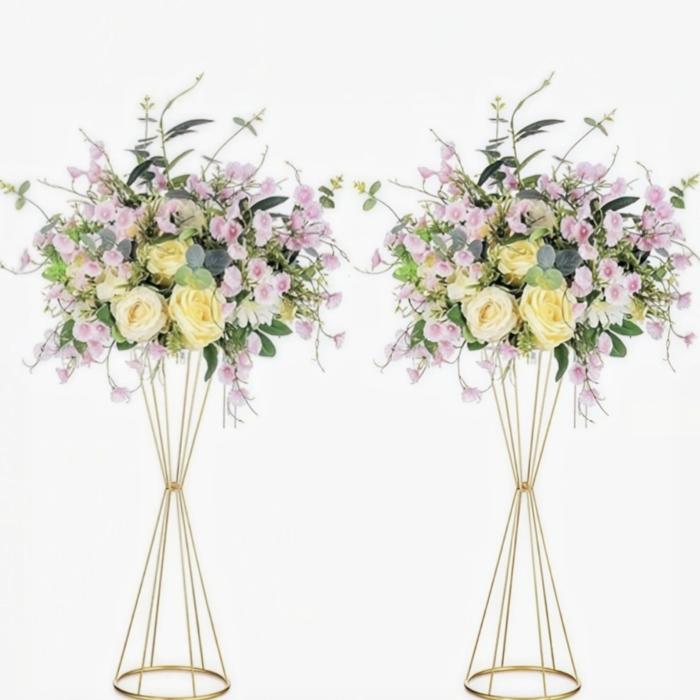 Centerpiece Vase Tall - Золотая геометрическая подставка для цветов, современная