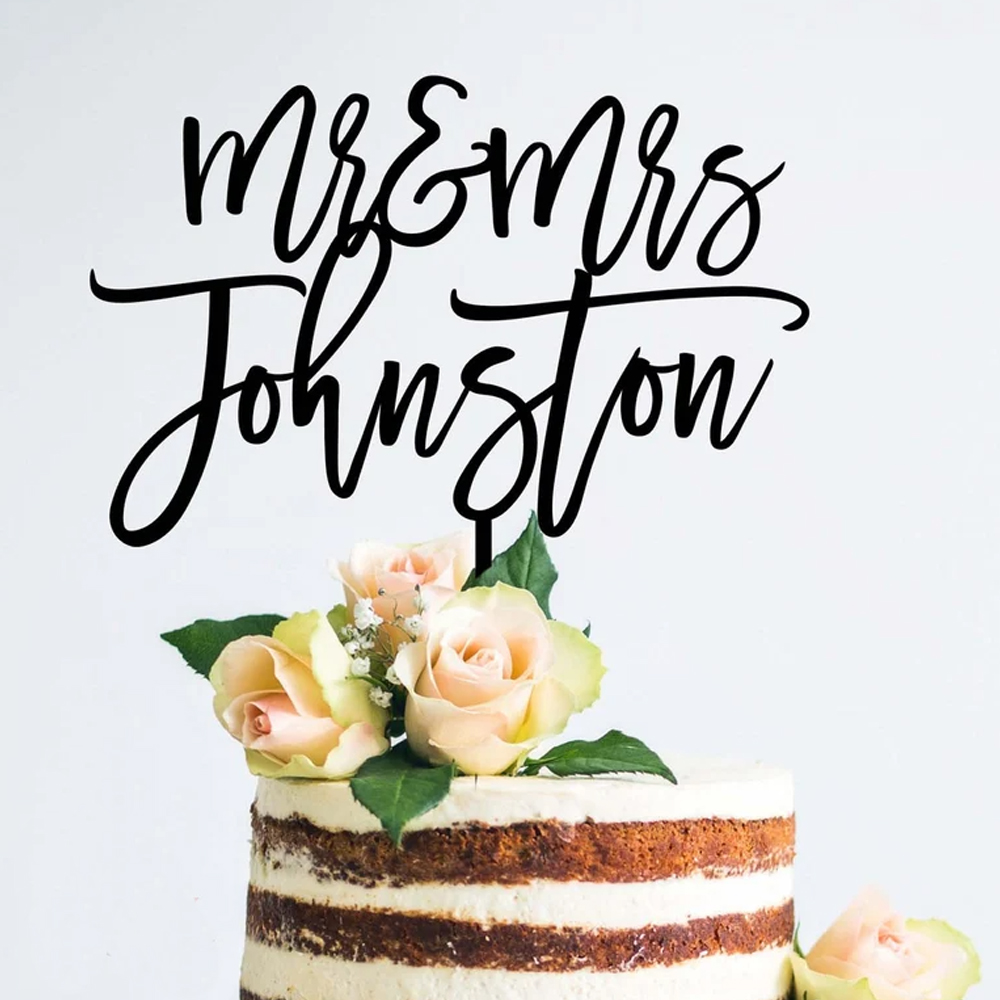 Wedding Supply Rentals - Персонализированный Свадебный Топпер для торта Mr
