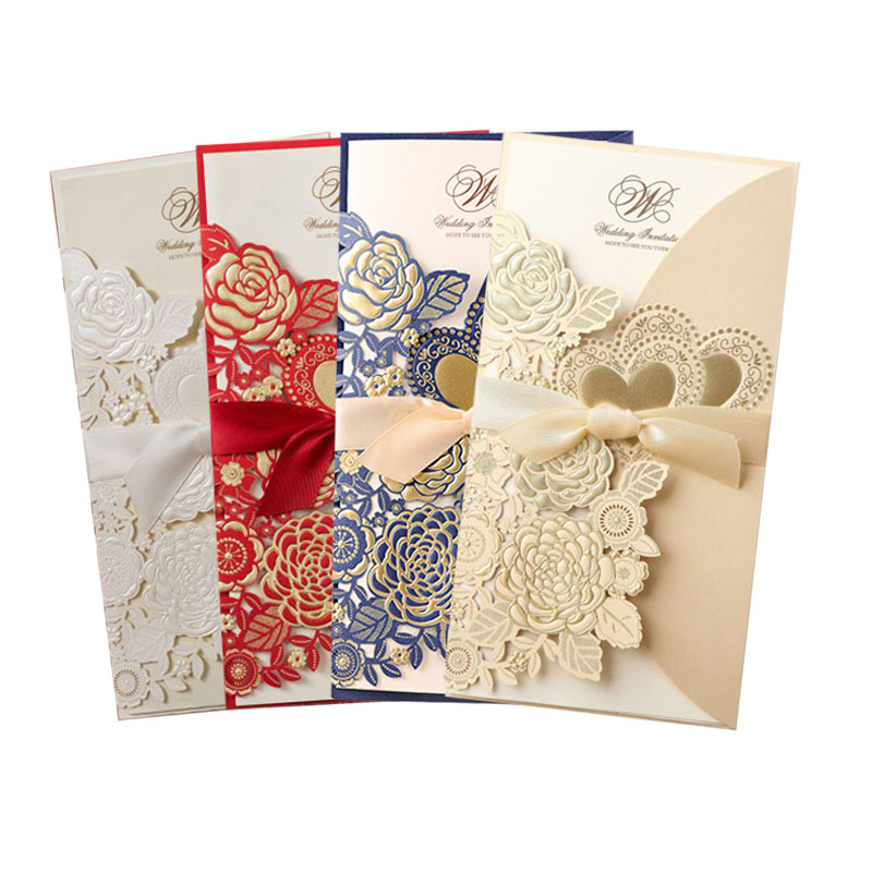Wedding Supply Business - 5/10 шт., поздравительные открытки с лентой