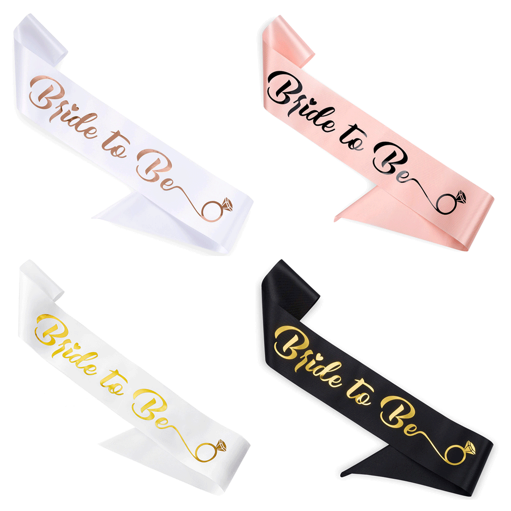 Bride Tribe Sash - Девичник невесты, розетка с золотой фольгой,