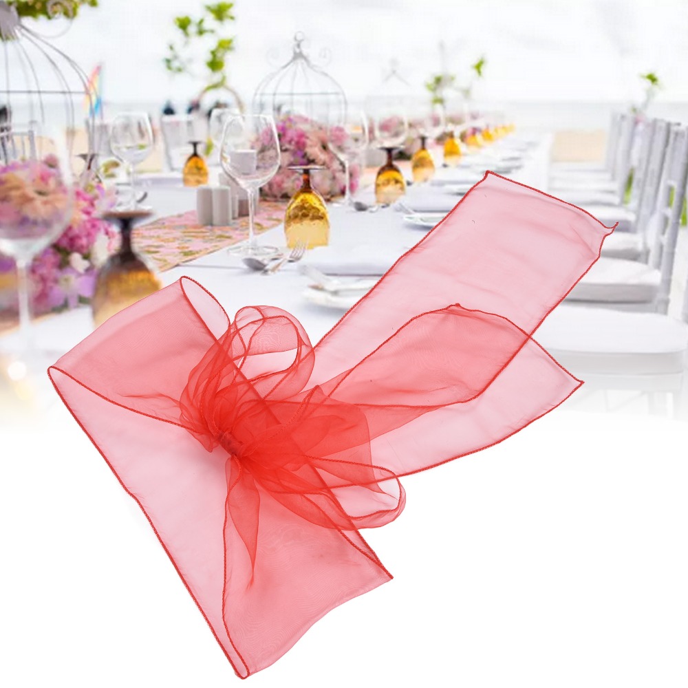 Chair Sash Organza - 10 шт. синих, красных, желтых, фиолетовых