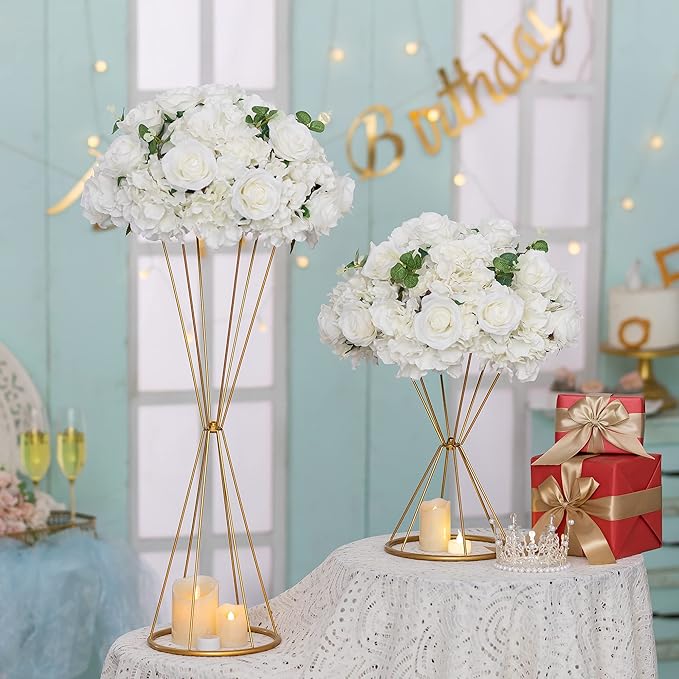 Золотая геометрическая подстав – обзор и цена Centerpiece Vase Tall