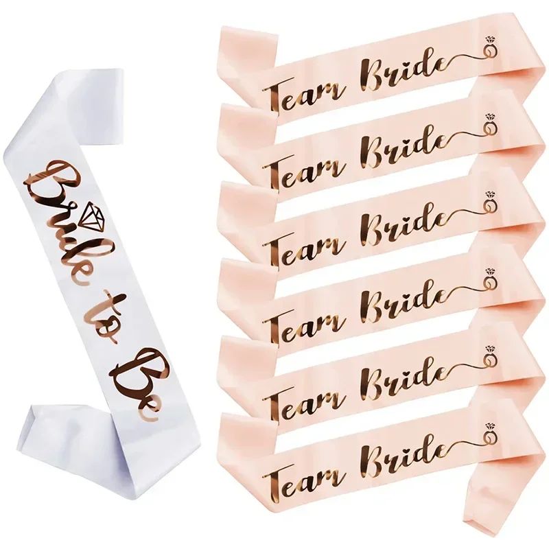 1 набор, розовое золото, Коман – обзор и цена Bride Tribe Sash