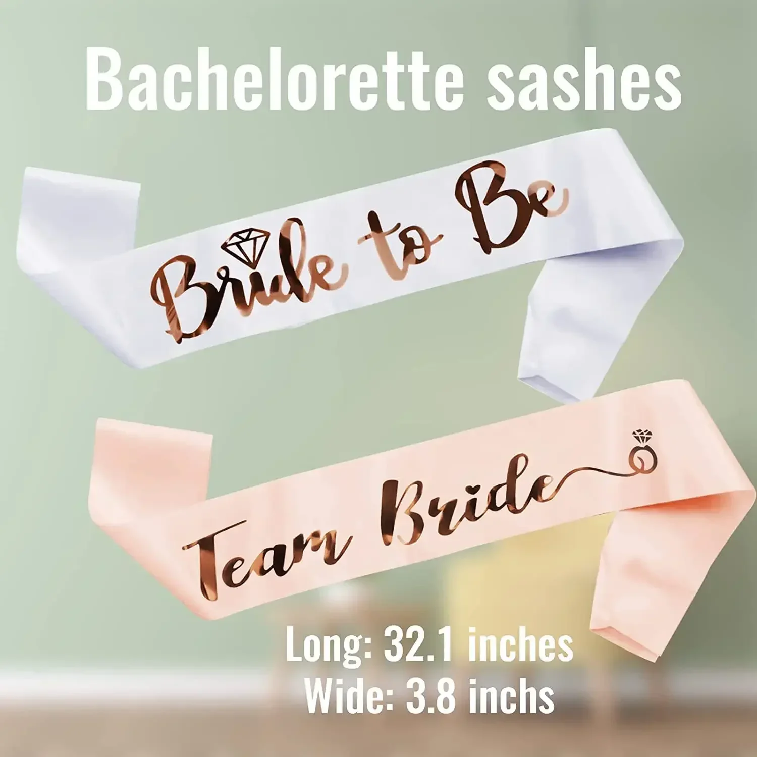 1 набор, розовое золото, Коман – обзор и цена Bride Tribe Sash