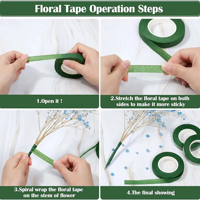 20 ярдов зеленой ленты для бук – обзор и цена Wedding Floral Supply