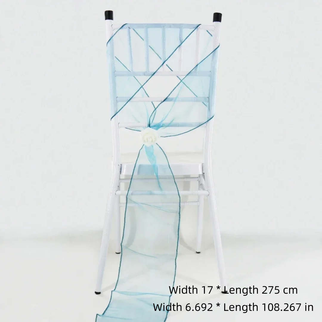 Декор для свадебных стульев: о – обзор и цена Chair Sash Organza