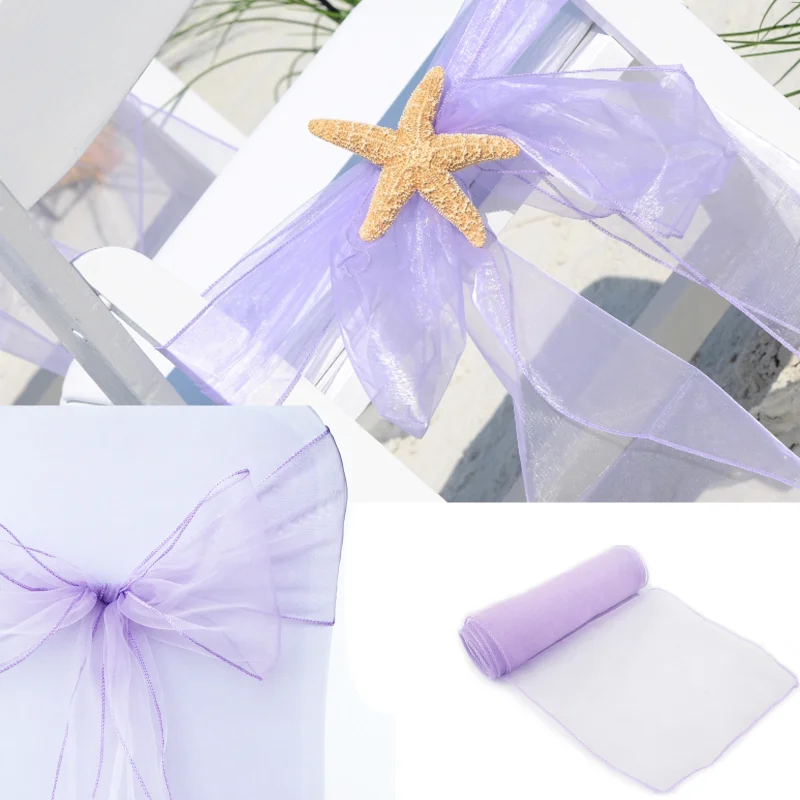 Декор для свадебных стульев: о – обзор и цена Chair Sash Organza