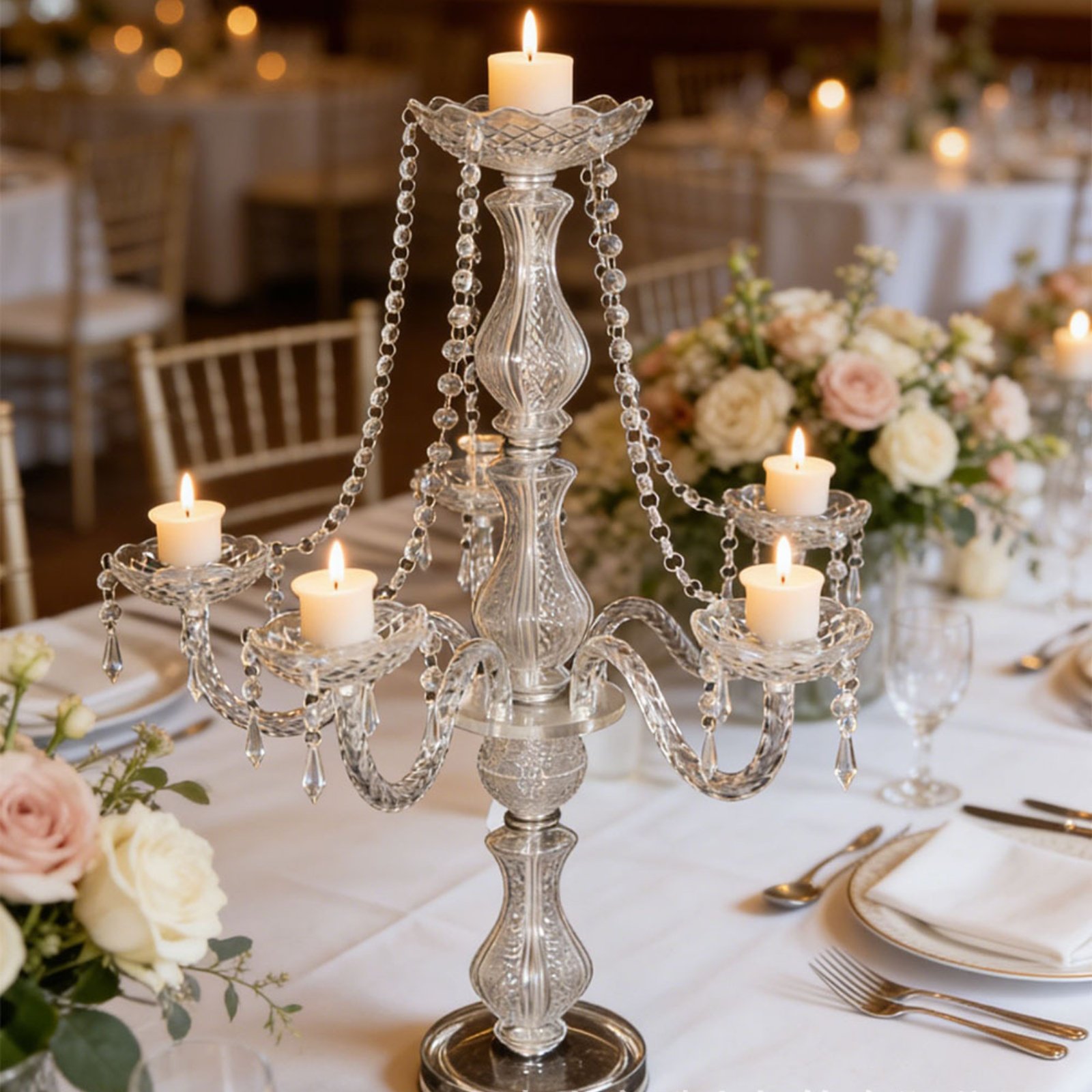 Хрустальный канделябр: Элегант – обзор и цена Wedding Decoration Supply