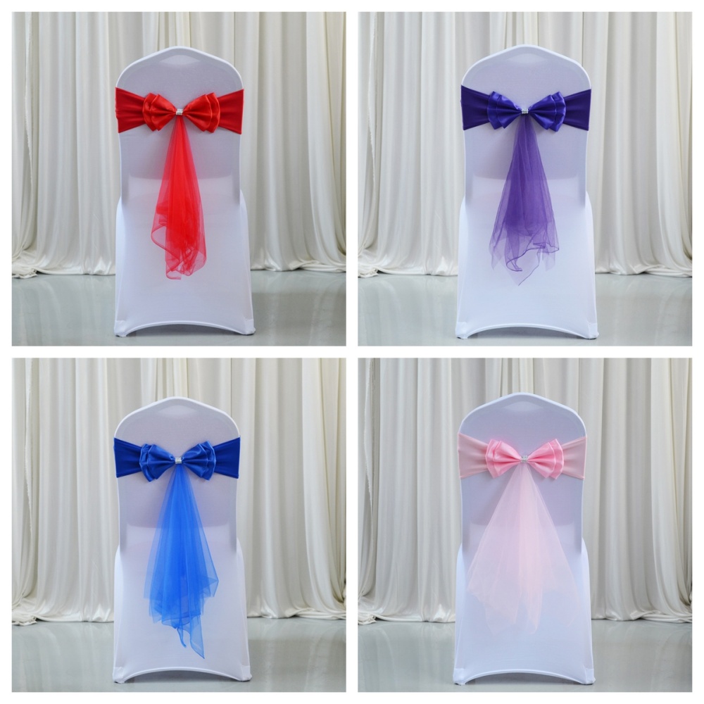 Элегантные банты-бабочки из ор – обзор и цена Chair Sash Organza