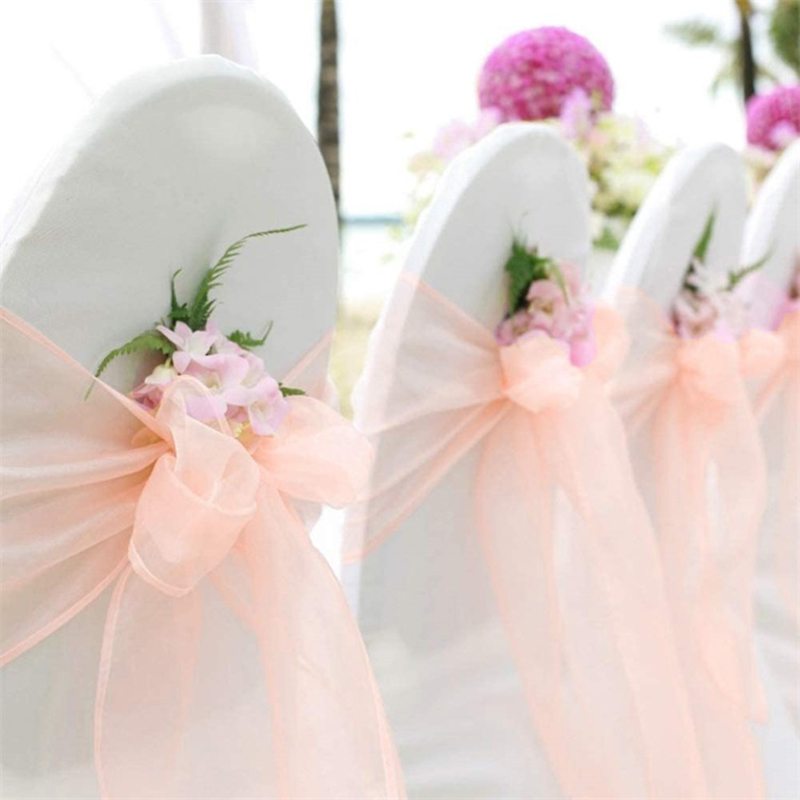 10/50/100 шт., украшение для с – обзор и цена Chair Sash Organza