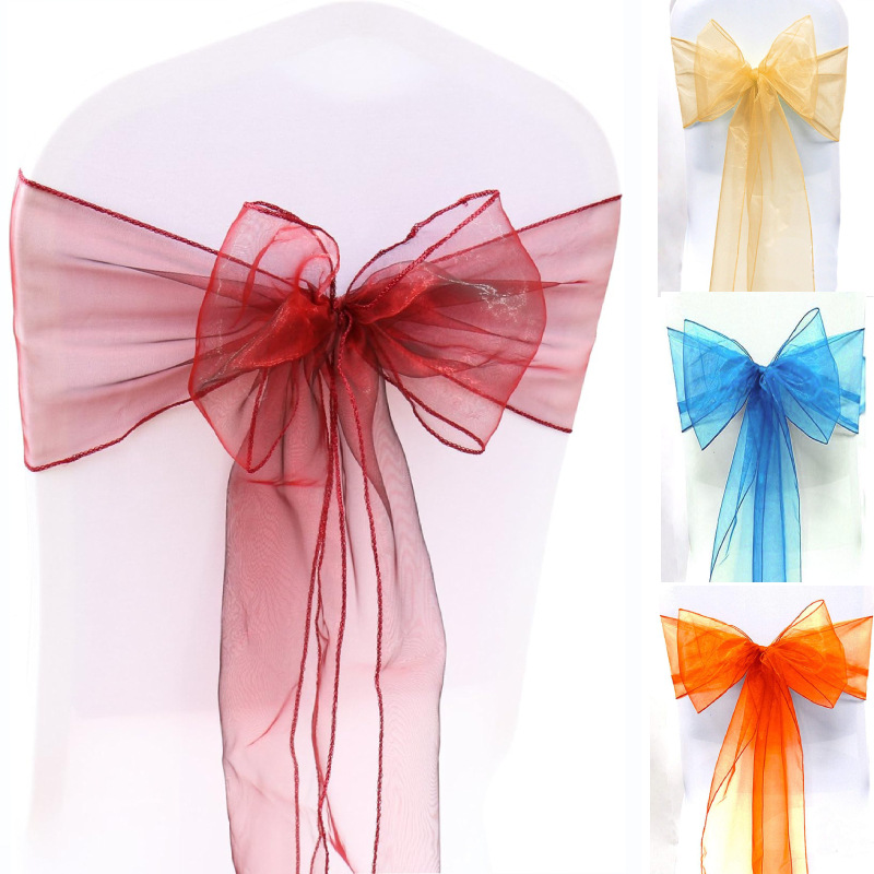 10/50/100 шт., украшение для с – обзор и цена Chair Sash Organza