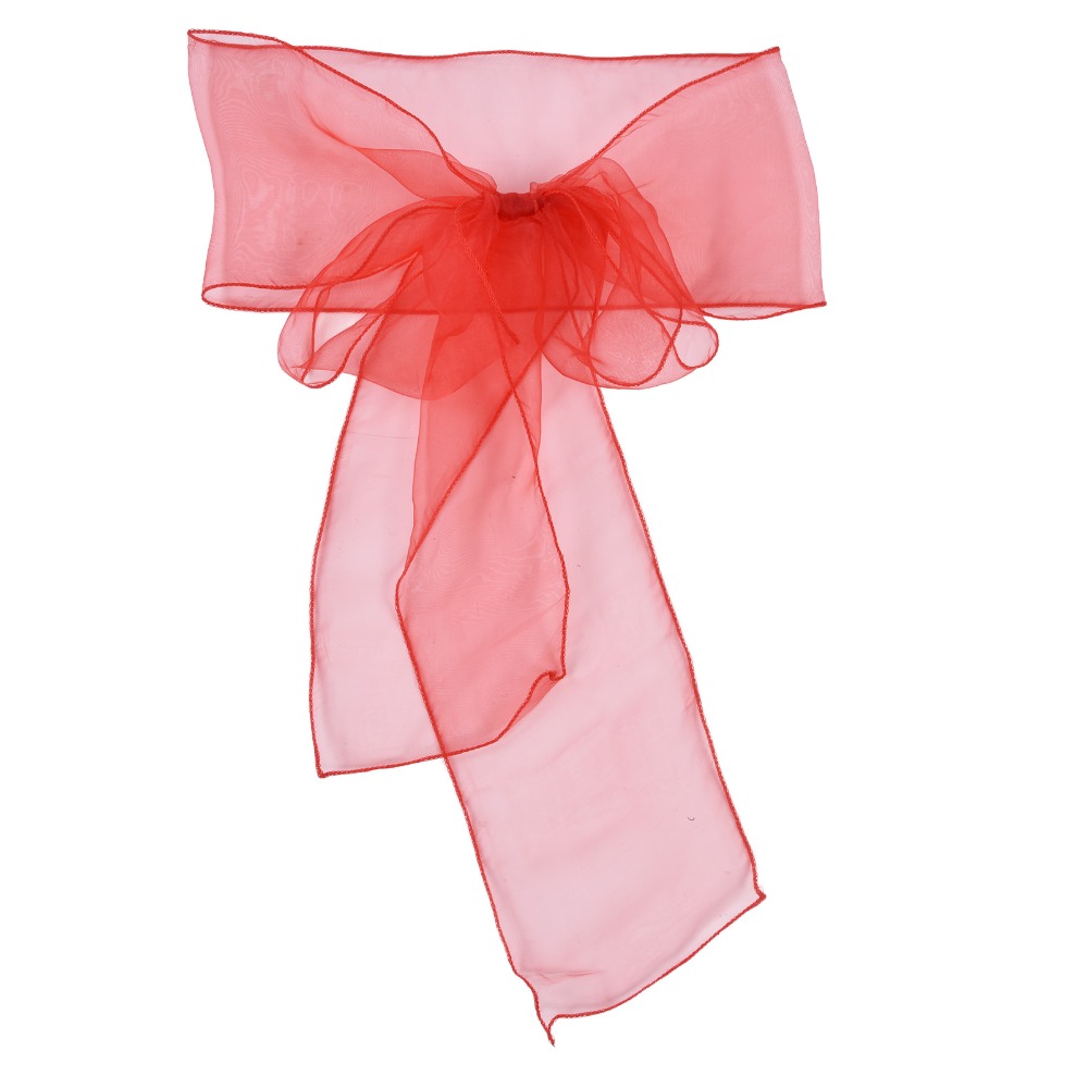 10 шт. синих, красных, желтых, – обзор и цена Chair Sash Organza
